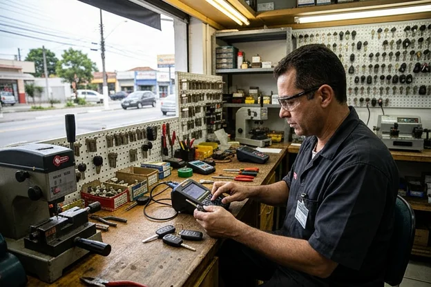 Chaveiro codificando chaves em Votorantim.
